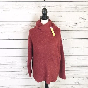 Catherine Malandrino Turtleneck Sweater Size Medium Brick Red NWT - Picture 1 of 8