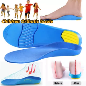 Kids Orthotic Shoe Insoles Inserts Flat Feet High Arch Support Plantar Fasciitis - Picture 1 of 33
