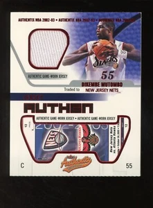 2002-03 Fleer Authentix Dikembe Mutombo Jersey Authentix #JA-DM - Picture 1 of 2