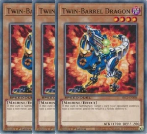 Yugioh - Twin-Barrel Dragon x 3 - 1a edizione quasi nuova - Scheda olografica gratuita - Foto 1 di 1