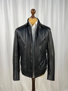 BRIONI Modern Luxury Dark-Gray Super Soft Leather Full-Zip Jacket Size 48\S-M - Picture 1 of 21