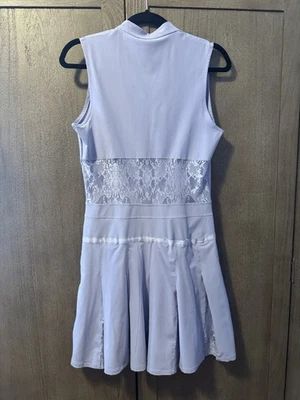 Vestido Nike Dri Fit Púrpura Salida del Sol Golf Tenis Activo Detalle de Encaje 1/4 Cremallera Talla XS Foto 1 de 4