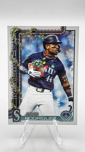 2025 Topps Holiday - Julio Rodriguez #H186 Variazione Immagine Vacanze SP - Foto 1 di 2