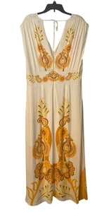 Neu! Farm Rio X Anthropologie Gr. MED ärmelloses Maxikleid mit V-Ausschnitt ausverkauft $ 268 - Bild 1 von 13