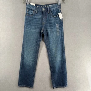 Gap Kids 90s Original Straight Dark Wash Blue Jeans Boys 12 Adjustable Waist - Picture 1 of 10