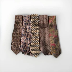 Corbatas de colección mixtas para hombre con diseños de materiales mixtos x5 - Imagen 1 de 2