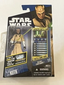 STAR WARS THE CLONE WARS EETH KOTH ACTIONFIGUR CW51 HASBRO! MOC! RAR! JEDI! - Bild 1 von 2