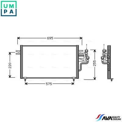 CONDENSER AIR CONDITIONING MT5119 FOR MITSUBISHI LIBERO/V/Station/Wagon COLT - Image 1 of 4