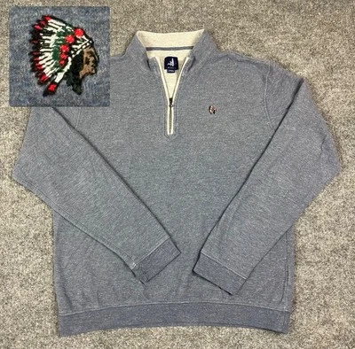 Johnnie-O Sully Sweater Mens M Light Blue 1/4 Zip Golf Course Performance Casual - Image 1 of 4