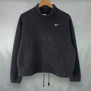 Nike Therma-Fit Oversized Mock Neck Sherpa Fleece Sweatshirt Womens S - Picture 1 of 6