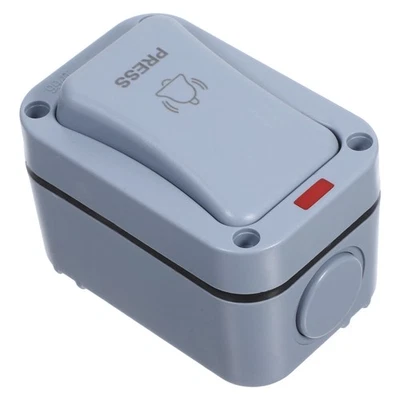  Interrupteur de porte à bouton-poussoir, sonnette murale étanche, bouton monté - Image 1 of 4