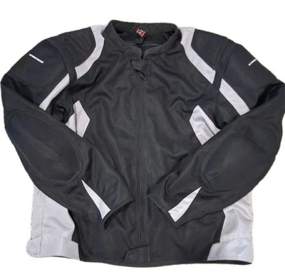 Jaqueta de motocicleta FirstGear 4XL preta nylon malha-Tex acolchoada casaco esportivo de equitação - Imagem 1 de 4