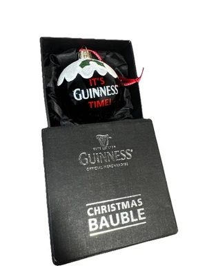 Guinness Edición Coleccionista Bola de Navidad Adorno Vidrio It’s Time Pintado Foto 1 de 4