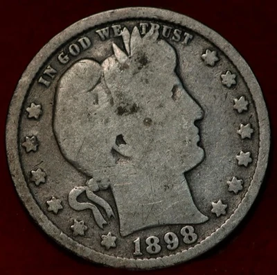 1898 Philadelphia Mint Silver Barber Quarter - Image 1 of 2