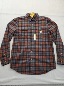 Neu Carhartt schweres kariertes Flanellhemd mit Knopfleiste für Herren Größe Small - Bild 1 von 11