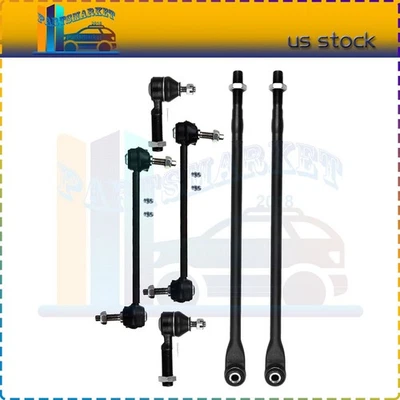 6 Pair Front Steering Kit Otuer Inner Tie Rod Ends For 1993-1997 Eagle Vision Foto 1 de 4