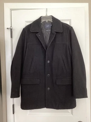 J. Chaqueta Abrigo Universitario Crew Hombre 100% Lana Negra Talla M Thinsulate Foto 1 de 4