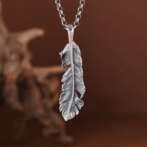 N05 Anhänger Feder Sterling Silber 925 - Bild 1 von 7
