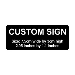 Custom Laser Engraved Sign Plaque - 7.5cm x 3cm / 2.95" x 1.1" C00021 - Foto 1 di 65