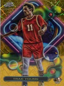 2023-24 Topps Cosmic Chrome NBA Trae Young Gold Interstellar /50 - Picture 1 of 3