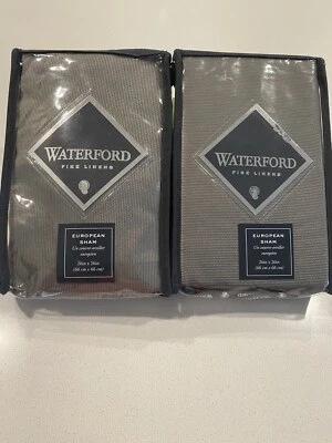 Nuevo en Paquete Waterford Fine Linens Dimitrios Carbón Euro Shams [2] Foto 1 de 4