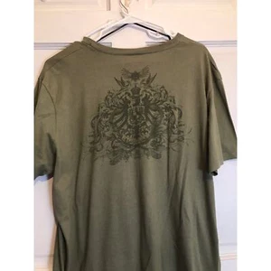 ALFANI T-Shirt Men's XL Short Sleeve Green 100% Cotton - Picture 1 of 8