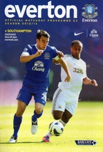 EVERTON v SOUTHAMPTON - 29.09.12 - OFFICIAL PREMIER LEAGUE PROGRAMME - 2012/13 - Picture 1 of 1