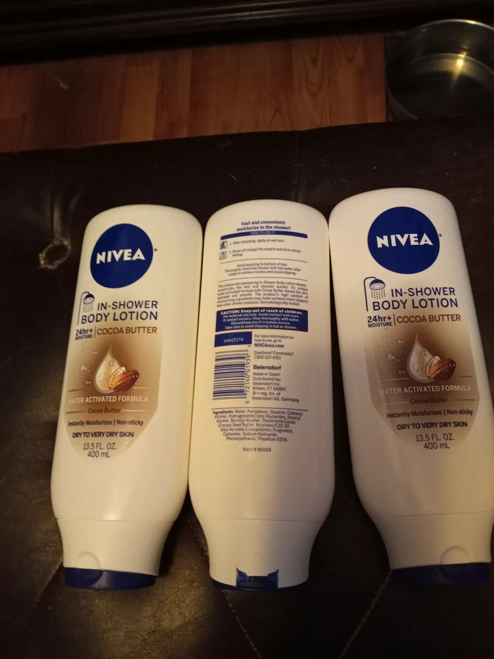 NIVEA In-shower Body Lotion Cocoa Butter 3 Bottles Bundle