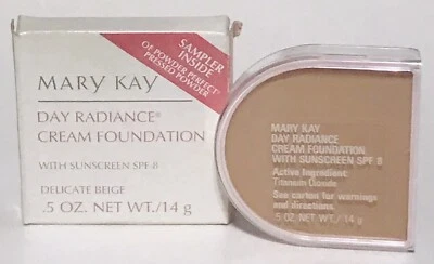New In Box Mary Kay Day Radiance Cream Foundation Delicate Beige #0115 D Shaped - Image 1 of 4