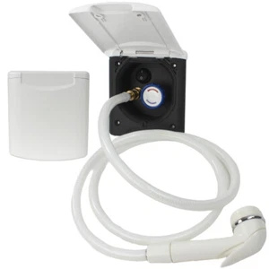 ABL Woda Zewnętrzne gniazdo Prysznic zewnętrzny Kamper Przyczepa kempingowa Kamper + przełącznik biały - Zdjęcie 1 z 9