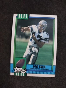 1990 Topps Dave Krieg Seattle Seahawks #338 Football Karte - Bild 1 von 2