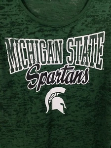 Camiseta Campus Estilo de Vida Para Mujer Michigan State Spartans Ver A través Grande - Imagen 1 de 7