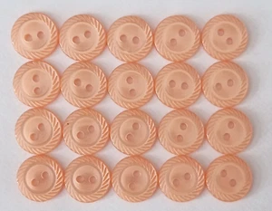 Paquete HolmeCraft de 20 botones de bebé cuerda melocotón 14 mm (tamaño 22), rueda, borde fresado - Imagen 1 de 2