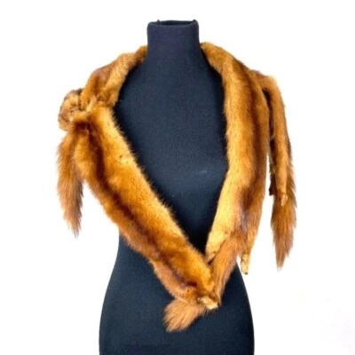 Mantón estola de noche vintage de piel de visón de los años 50 Foto 1 de 4