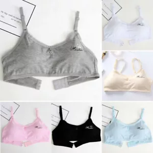 Teen Girls Kids Training Bras Puberty Underwear Casual Sport First Bra 8 9 10´ - Picture 1 of 13