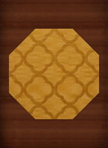 Yellow Quaterfoil Trellis Print Transitional Area Rug Geometric DV8 - Picture 1 of 12