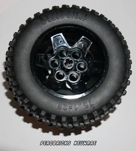 Lego Technic Technik 1 rueda neumáticos 75,1 x 28 llanta negra ARTÍCULO NUEVO - Imagen 1 de 2