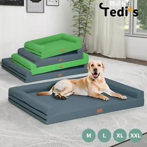 Tedi’s Waterproof Orthopedic Dog Bed Calming Pet Beds Washable Portable Handle - Picture 1 of 31