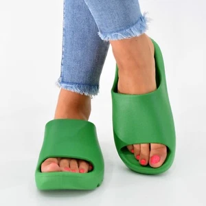 Scarpe donna sandali décolleté ciabatte verdi sandali estivi scarpe da sera - Foto 1 di 6