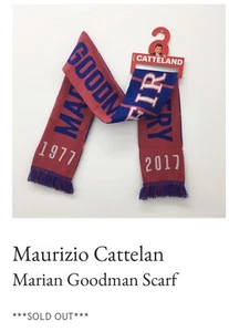 Maurizio Cattelan Marian Goodman Scarf New Sealed lim ed of 400 pc SOLD OUT - Foto 1 di 8