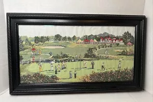 "Corniciato ago golf vittoriano dall'aspetto vintage 23""x13""" - Foto 1 di 21