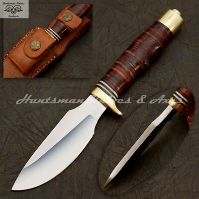 Custom Made Randall Alaskan Skinner REPLICA with Finger grooved Leather Handle - Image 1 of 4