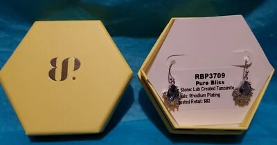 Bomb Party Earrings- RBP3709-Pure Bliss-Tanzanite/Rhodium - Image 1 of 4