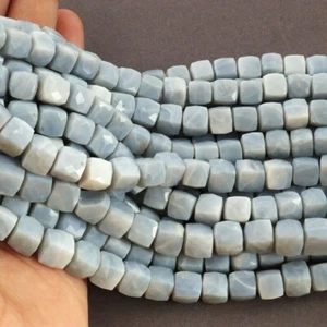 1 Strand Boulder Opal Box Beads ,Faceted Blue Oregon Cube beads, jewelry making - Picture 1 of 4