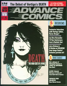 VTG 1993 Advance Comics #49 Vertigo Comics Death Cover - Picture 1 of 3