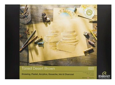 Royal Talens - Carta colore marrone Rembrandt Desert A4 - 180 g/m² - 50 pagine