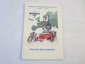 1931 KNAC Budapest Car & Motorcycle Rally Rallye Rules Book FRENCH Text - Picture 1 of 9