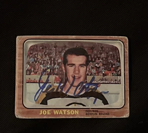 JOE WATSON 1966-67 TOPPS ROOKIE SIGNED AUTOGRAPHED CARD #33 BOSTON BRUINS - Picture 1 of 2