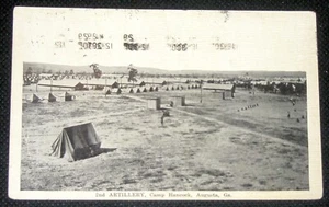 1918 Militärpostkarte - 2. Artillerielager Hancock Augusta GA - Bild 1 von 2
