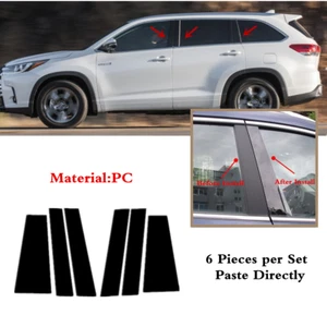 Decal Cover Door Trim Pillar Post Piano Cover Fit For TOYOTA Highlander 14-2019 - Imagen 1 de 10